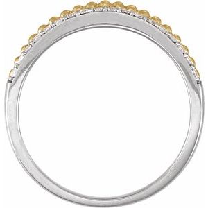 14K White/Yellow Gold 1/3 CTW Diamond Anniversary Band. 689364:601:P