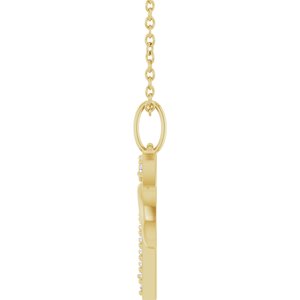 14K Yellow Gold 1/6 CTW Diamond Infinity-Inspired Heart Necklace