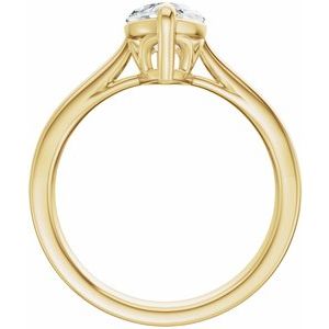 14K Yellow Gold 10x5 mm Marquise Solitaire Engagement Ring. 689419:654:P