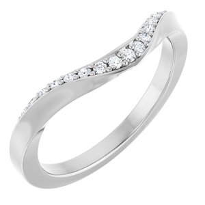 Platinum 1/8 CTW Diamond Contour Band. 127299:LG103:P