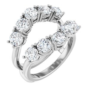 14K White Gold 2 1/2 CTW Diamond Ring Guard. 127255:105:P