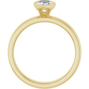 14K Yellow Gold 10x5 mm Marquise Bezel-Set Solitaire Engagement Ring. 127201:131:P