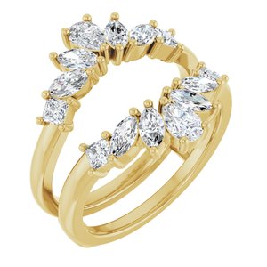 14K Yellow Gold 1 1/5 CTW Diamond Ring Guard. 689378:LG700:P