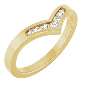14K Yellow Gold .08 CTW Diamond Contour Band. 127326:LG101:P