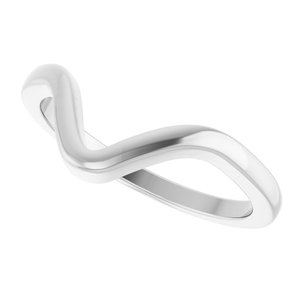 14K White Gold Contour Band for 7x4.5 mm Pear Ring. 122928:682:P