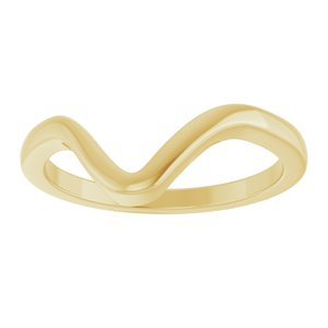 14K Yellow Gold Contour Band for 7x4.5 mm Pear Ring. 122928:681:P