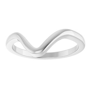 14K White Gold Contour Band for 7x4.5 mm Pear Ring. 122928:682:P