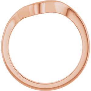14K Rose Gold Contour Band for 7x4.5 mm Pear Ring. 122928:680:P