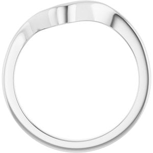 14K White Gold Contour Band for 7x4.5 mm Pear Ring. 122928:682:P
