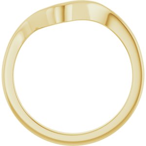 14K Yellow Gold Contour Band for 7x4.5 mm Pear Ring. 122928:681:P