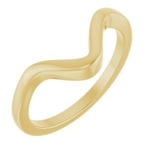 14K Yellow Gold Contour Band for 7x4.5 mm Pear Ring. 122928:681:P