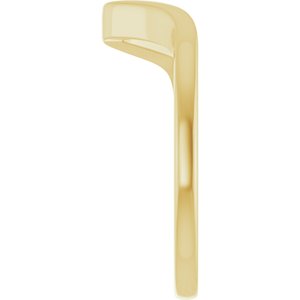 14K Yellow Gold Contour Band for 7x4.5 mm Pear Ring. 122928:681:P
