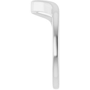 14K White Gold Contour Band for 7x4.5 mm Pear Ring. 122928:682:P