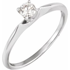 14K White Gold Engagement Ring. 10188:39759:P