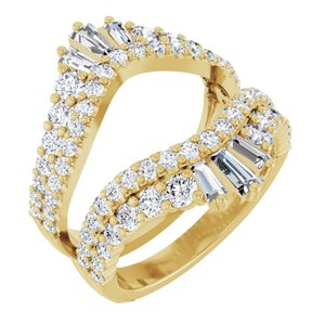 14K Yellow Gold 2 CTW Diamond Ring Guard. 689381:LG700:P