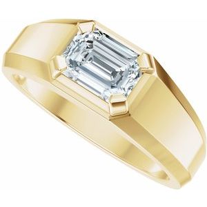 14K Yellow Gold 1 CTW Diamond Men's Band. 689495:LG704:P