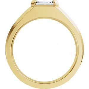 14K Yellow Gold 1 CTW Diamond Men's Band. 689495:LG704:P