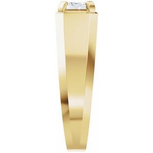 14K Yellow Gold 1 CTW Diamond Men's Band. 689495:LG704:P