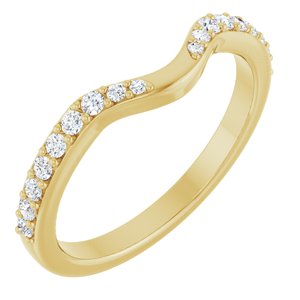14K Yellow Gold 1/5 CTW Diamond Contour Band. 127361:LG102:P
