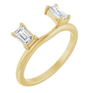 14K Yellow Gold 5/8 CTW Diamond Wrap-Style Ring Enhancer. 127364:LG109:P