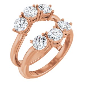 14K Rose Gold 2 CTW Diamond Ring Guard. 127260:LG114:P