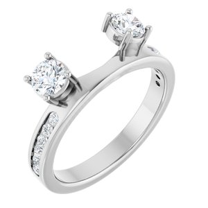 14K White Gold 5/8 CTW Diamond Wrap-Style Ring Enhancer. 127362:LG102:P