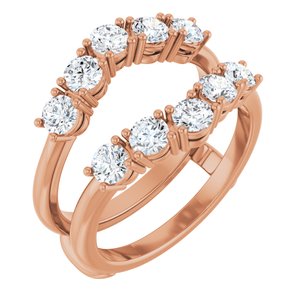 14K Rose Gold 1 1/5 CTW Diamond Ring Guard. 127255:120:P