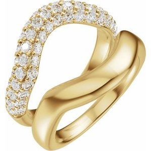 14K Yellow Gold 1 CTW Diamond Ring Guard. 689556:600:P