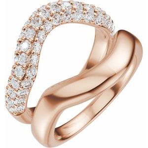 14K Rose Gold 1 CTW Diamond Ring Guard. 689556:602:P