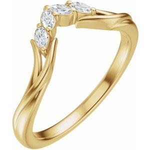 14K Yellow Gold 1/8 CTW Diamond Contour Band . 689541:LG700:P