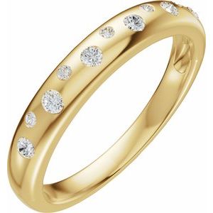 14K Yellow Gold 1/5 CTW Natural Diamond Anniversary Band