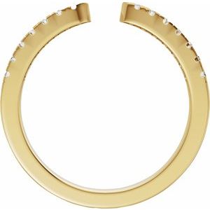 14K Yellow Gold 1/6 CTW Diamond Open Band. 689539:600:P