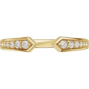 14K Yellow Gold 1/5 CTW Diamond Open Band. 689538:600:P