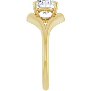14K Yellow Gold 9x7 mm Oval Solitaire Engagement Ring. 127252:601:P