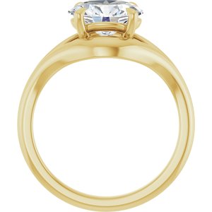 14K Yellow Gold 9x7 mm Oval Solitaire Engagement Ring. 127252:601:P