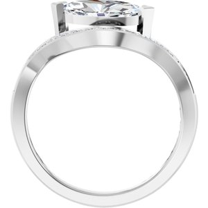 14K White Gold 10x5 mm Marquise 1/4 CTW Diamond Accented Engagement Ring. 689563:601:P