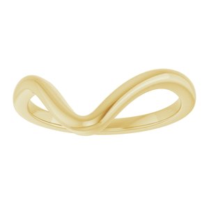 14K Yellow Gold Contour Band for 5.8 mm Round Ring. 122928:628:P