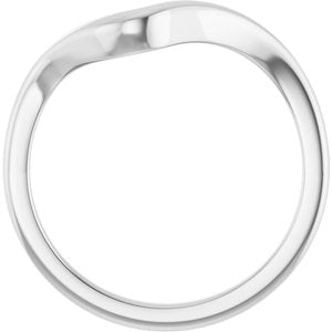 14K White Gold Contour Band for 5.8 mm Round Ring. 122928:626:P