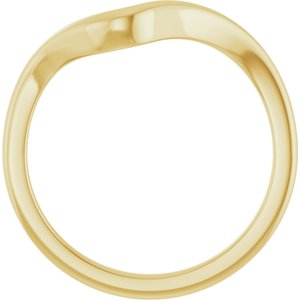 14K Yellow Gold Contour Band for 5.8 mm Round Ring. 122928:628:P