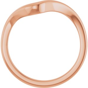 14K Rose Gold Contour Band for 5.8 mm Round Ring. 122928:627:P