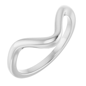 14K White Gold Contour Band for 5.8 mm Round Ring. 122928:626:P