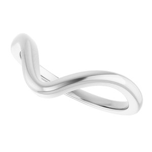 14K White Gold Contour Band for 5.8 mm Round Ring. 122928:626:P
