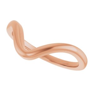 14K Rose Gold Contour Band for 5.8 mm Round Ring. 122928:627:P