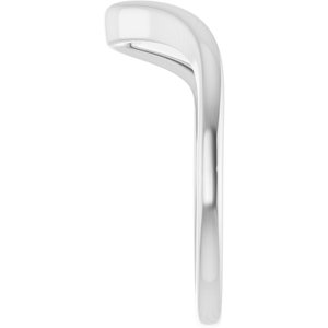 14K White Gold Contour Band for 5.8 mm Round Ring. 122928:626:P