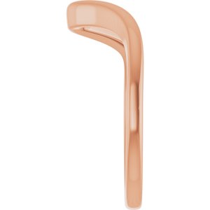 14K Rose Gold Contour Band for 5.8 mm Round Ring. 122928:627:P