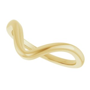 14K Yellow Gold Contour Band for 6.5 mm Round Ring. 122928:607:P