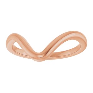 14K Rose Gold Contour Band for 6.5 mm Round Ring. 122928:606:P