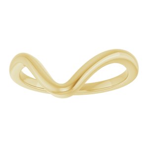 14K Yellow Gold Contour Band for 6.5 mm Round Ring. 122928:607:P