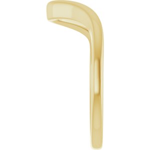 14K Yellow Gold Contour Band for 6.5 mm Round Ring. 122928:607:P