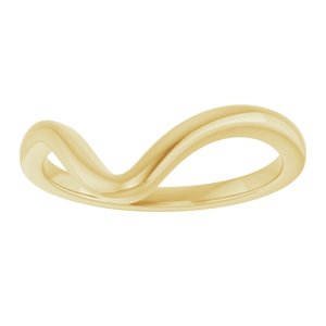 14K Yellow Gold Contour Band for 6x4 mm Pear Ring. 122928:648:P